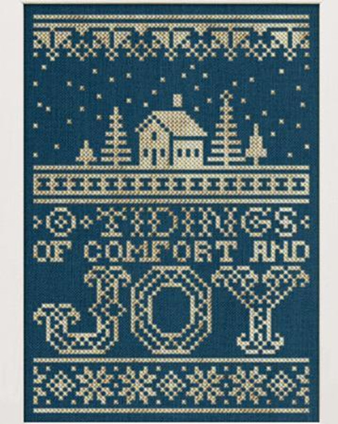 O Tidings Of Comfort And Joy 95 crosses high, 65 crosses wide Modern Folk Embroidery
