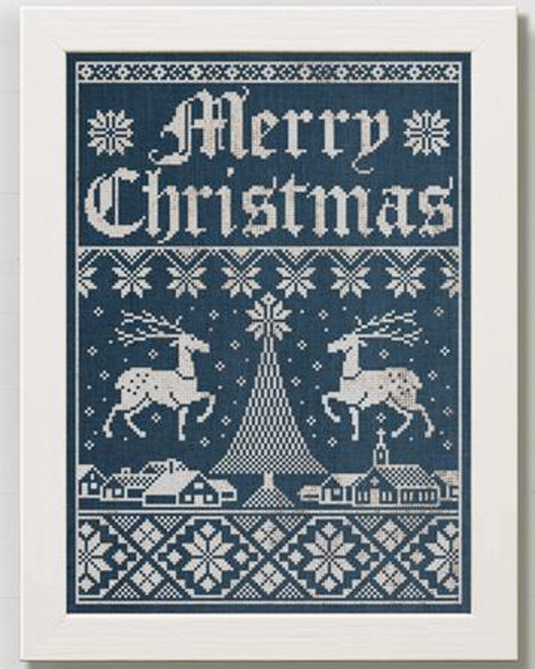 Christmas Town: A Holiday Sampler 179 crosses high, 127 crosses wi Modern Folk Embroidery