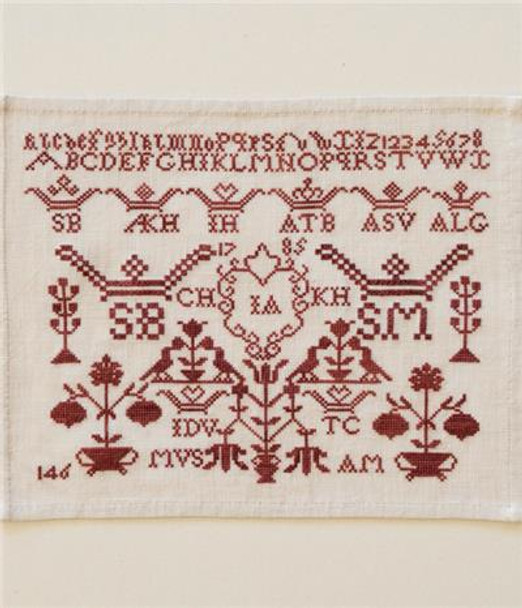 Antje Meester 1785 - An Amsterdam Orphanage Sampler 171w x 138h Modern Folk Embroidery
