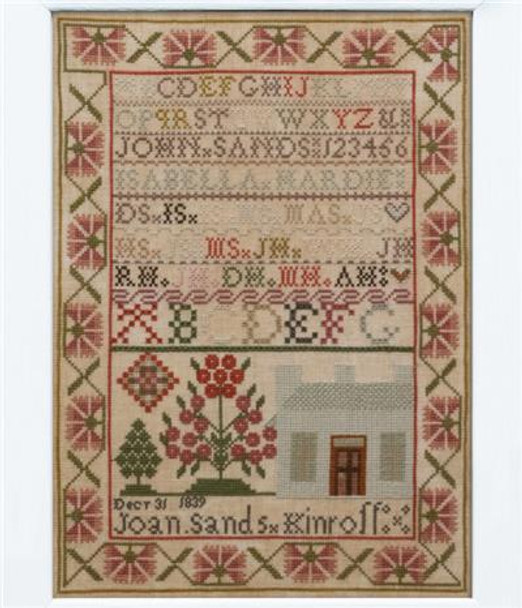 Joan Sands: A Scottish Hogmanay Sampler, 1839 Modern 145w x 199h Modern Folk Embroidery