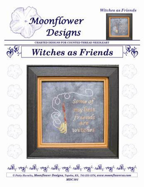 Witches as Friends 79w x 81h Moonflower Designs