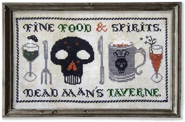 Deadman's Taverne Sign159w x 90h Miss Prim Cross Stitch