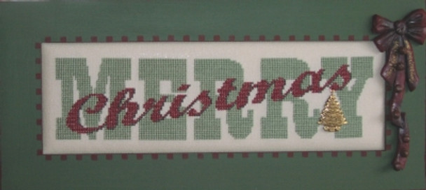 wHZC135 Hinzeit, Merry Christmas - Charmed I Embellishment Included by Hinzeit