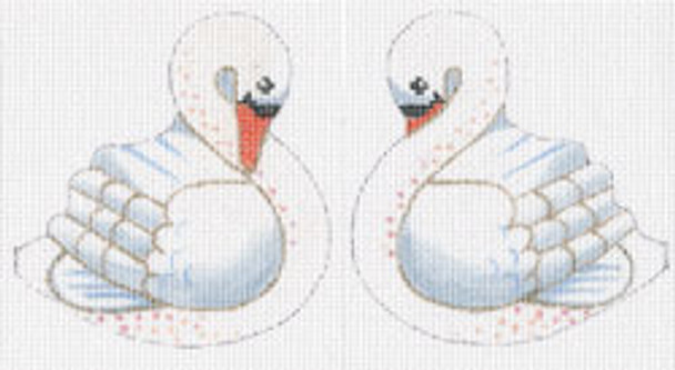 LL32007 Labors Of Love 12 Days Clip On Swan 18 Mesh 3.75" x 4" each (2)