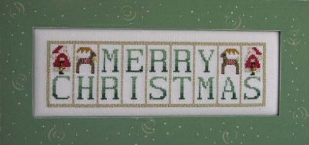HZP10 Merry Christmas - Phrase Mini Block Embellishment Included by Hinzeit