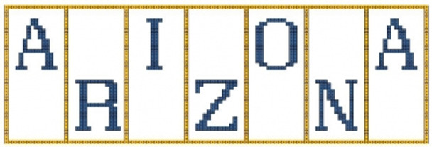 HZS3 Arizona - Mini Block States Embellishment Included by Hinzeit