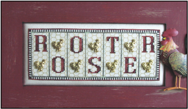 HZMB83 Rooster - Mini Blocks Embellishment Included by Hinzeit