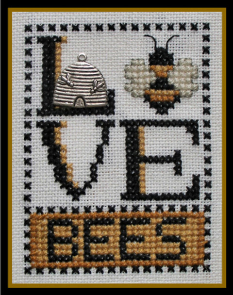 HZLB54 Love Bees - Love Bits Embellishment Included by Hinzeit