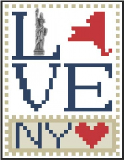 HZLB532 Love New York- Love Bits States Embellishment Included by Hinzeit