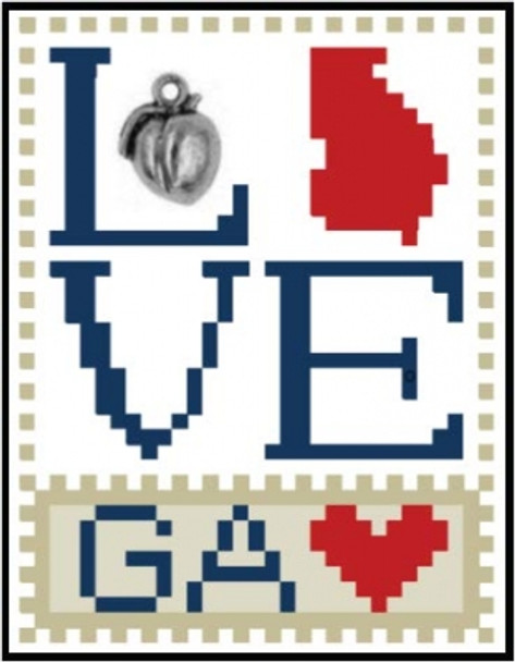 HZLB510 Love Georgia - Love Bits States Embellishment Included by Hinzeit