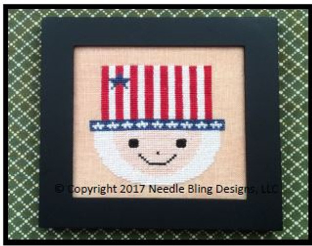 z July - Uncle Sam - Home Decor Series  by Needle Bling Designs NBD76