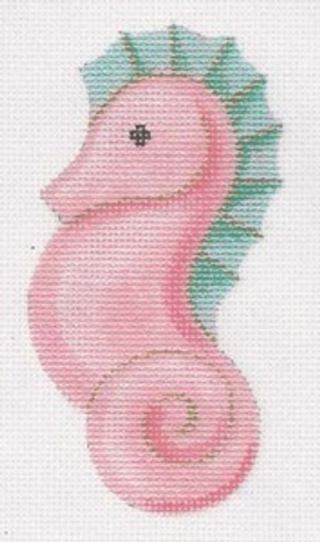 LL510I Labors Of Love Clip-­On Sea Horse " Pink /Green " 18 Mesh 5" x 3" Includes clip