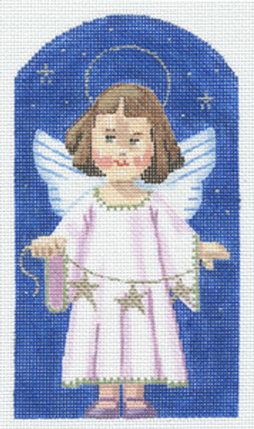 LL490I Labors Of Love A Kindergarten Nativity Angel 18 Mesh 3.75" x 6.5"