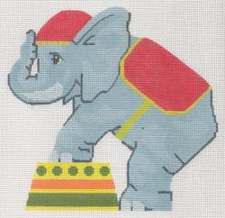 LL522C Labors Of Love Circus Elephant 18 Mesh 6" x 6"