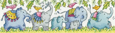 HC1569 Elephants on Parade - the Karen Carter Collection Heritage Crafts