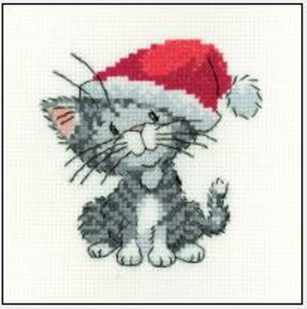 Heritage Crafts HC1657 Silver Tabby Christmas Kitten by Peter Underhill - Simply Heritage Collection