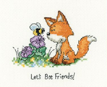 HC1701 Let's Bee Friends! - Little Foxes Peter Underhill Heritage Crafts