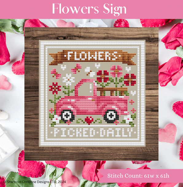 Flowers Sign by Shannon Christine Designs