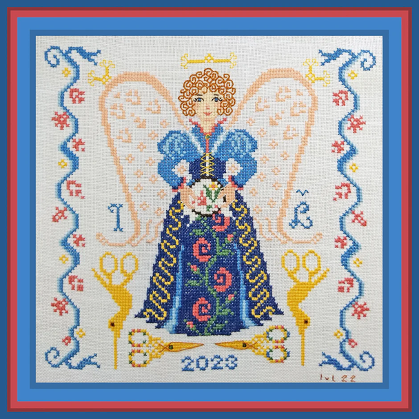 Stitching Angel With Silk Pack Tempting Tangles