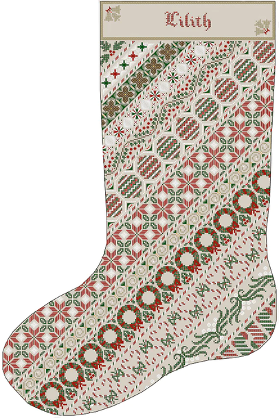 NE061 Twisted Christmas Stocking  With Silk Pack Northern Expressions 