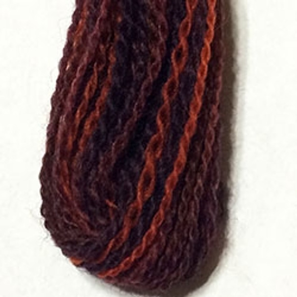 VA10W37 Shaded Garnet Silk Yarn Skein - 3 Ply  Valdani 