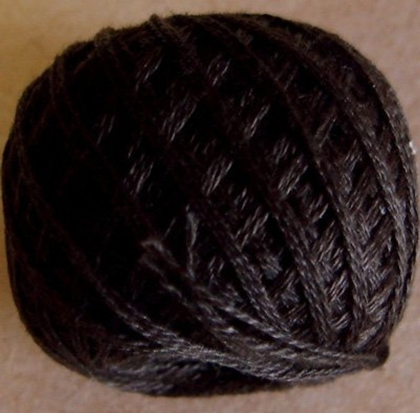 VA108123 Brown Black Dark Floss 3Ply Balls Solid Valdani