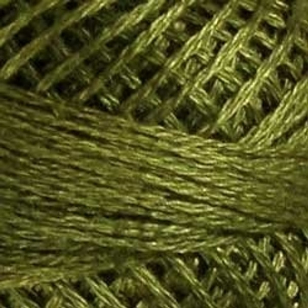 VAS10190 Rich Olive Green Med Floss 3Ply Balls Solid Valdani