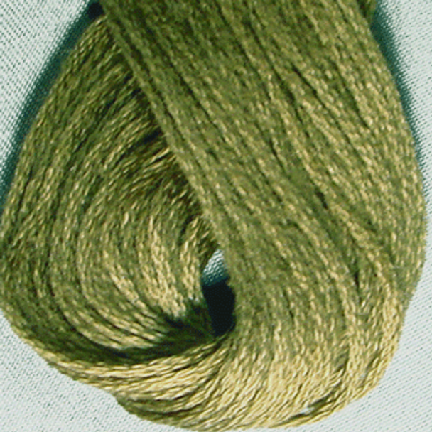 VAS12190 Rich Olive Green Med Cotton Floss  6Ply Skein Solid Valdani