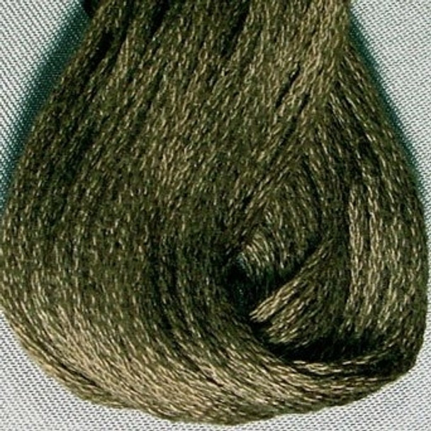 VAS12199 Rich Olive Green Cotton Floss 6Ply Skein Solid Valdani