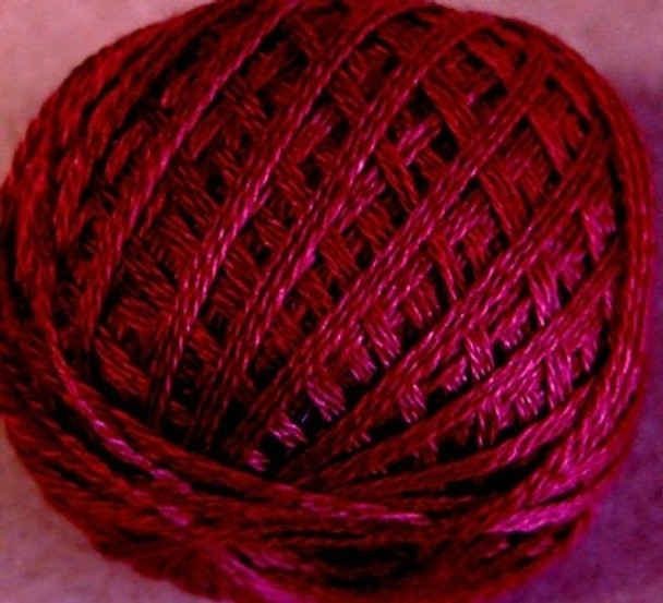 12VA843 Old Rose Dark Pearl Cotton Size 12 Ball Valdani