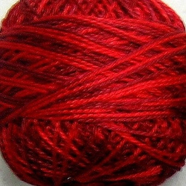 12VAM43 Vibrant Reds Pearl Cotton Size 12 Ball Valdani