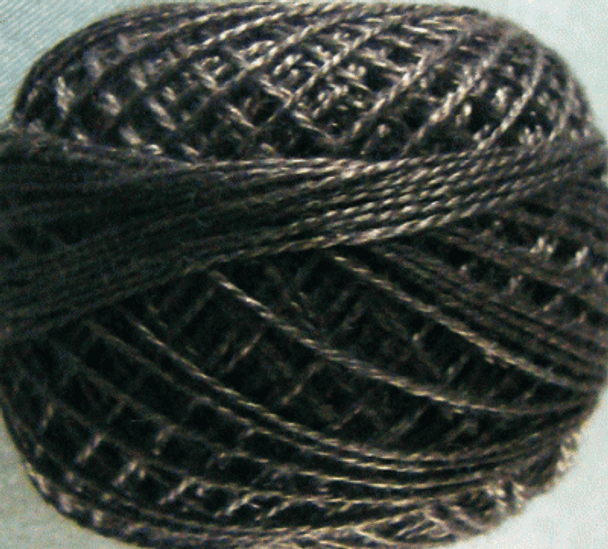 12VAS8123 Brown Black Dark Pearl Cotton Size 12 Solid Ball Valdani