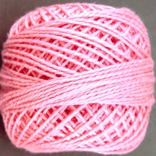 12VAS46 Rich Pink Pearl Cotton Size 12 Solid Ball Valdani