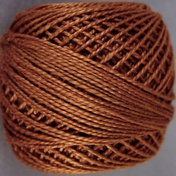 12VAS164 Red Brown Pearl Cotton Size 12 Solid Ball Valdani