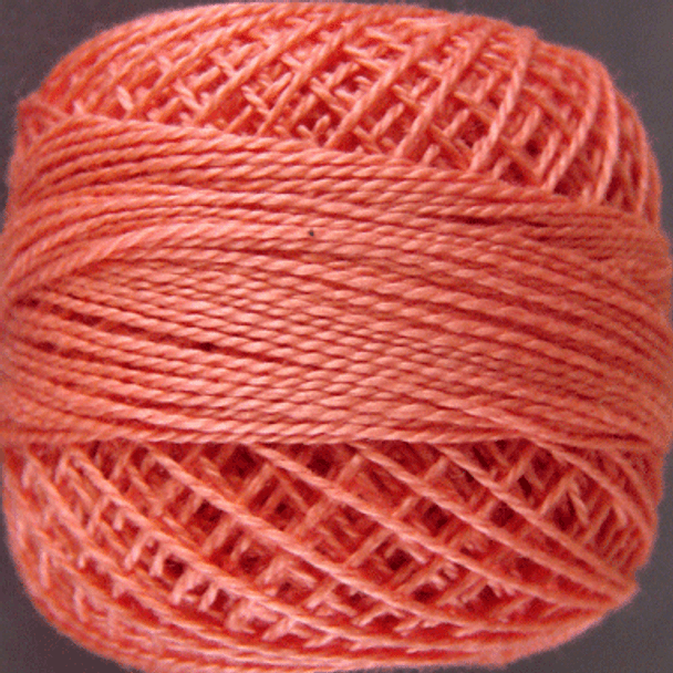 12VAS71 Peach Rose Pearl Cotton Size 12 Solid Ball Valdani