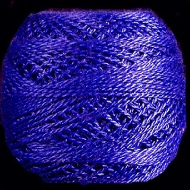12VAS105 Luminous Rich Navy Pearl Cotton Size 12 Solid Ball Valdani