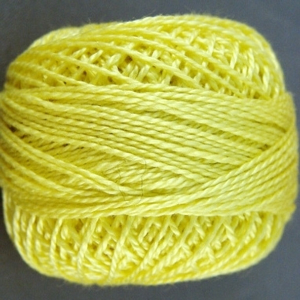 12VAS10 Lemon Pearl Cotton Size 12 Solid Ball Valdani