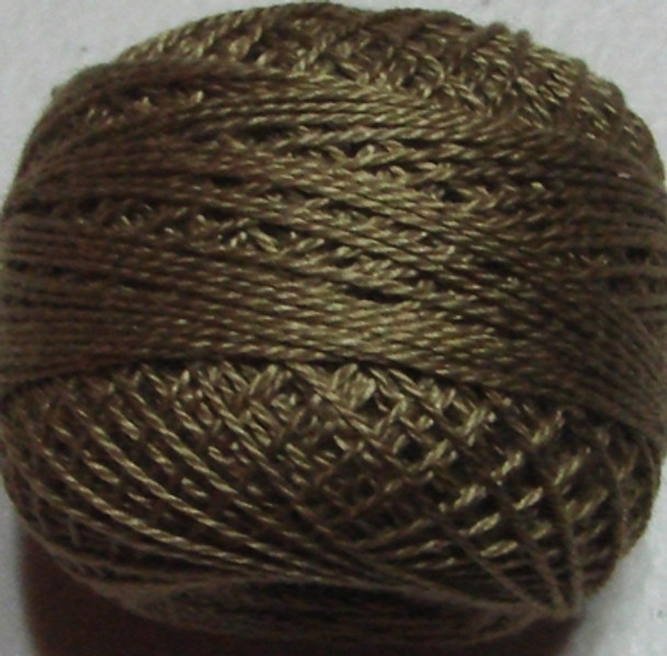 12VAS234 Khaki Olive Pearl Cotton Size 12 Solid Ball Valdani