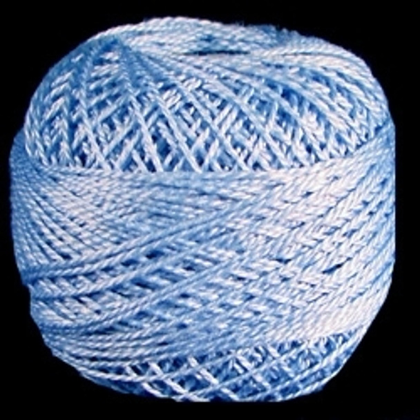 12VAS100 Denim Light Pearl Cotton Size 12 Solid Ball Valdani