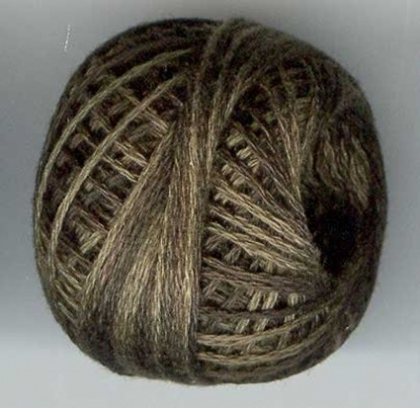 Blackened Khaki Brown 8VA548 Pearl Cotton Size 8 Ball/Skein Valdani