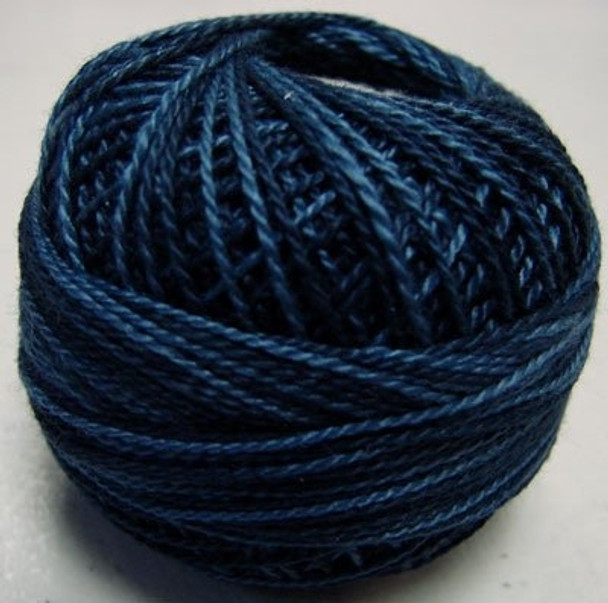 Darkened Blue 8VAH207 Pearl Cotton Size 8 Ball Or Skein Valdani