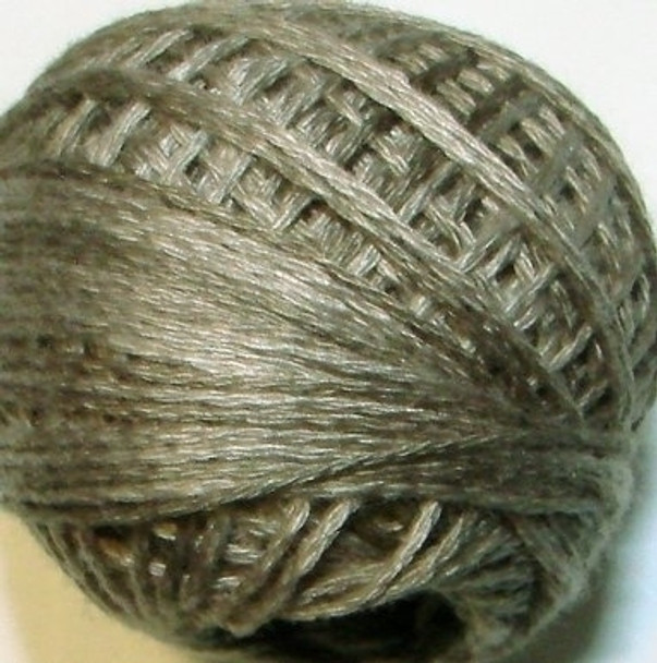 Tea Dyed Stone 8VA178 Pearl Cotton Size 8 Ball/Skein Valdani