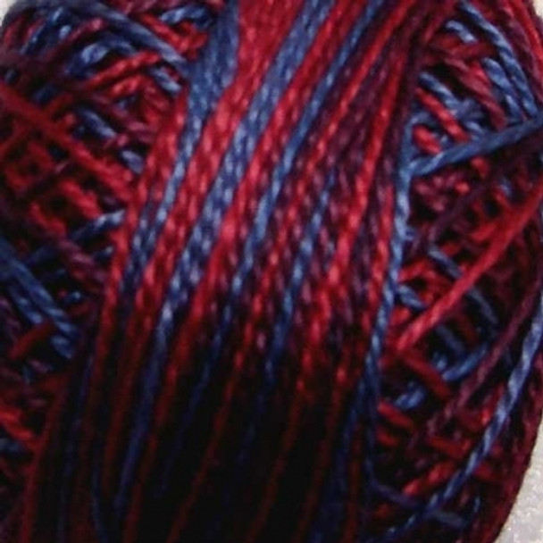 Red Navy 8VAM77 Pearl Cotton Size 8 Ball/Skein Valdani