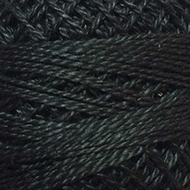 Black Medium 8VAS112 Pearl Cotton Size 8 Solid Ball OrSkein Valdani