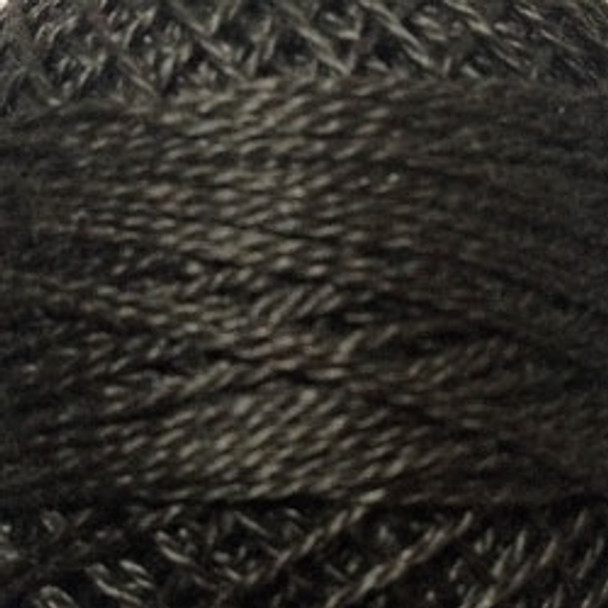 Brown Black Dark 8VAS8123 Pearl Cotton Size 8 Solid Ball OrSkein Valdani