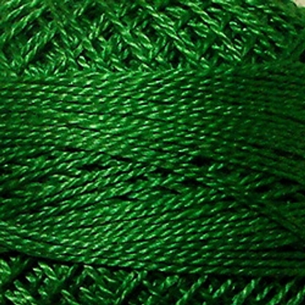 Christmas Green 8VAS25 Pearl Cotton Size 8 Solid Ball OrSkein Valdani