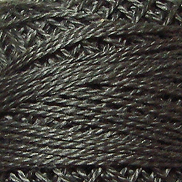 Deep Gray 8VAS126 Pearl Cotton Size 8 Solid Ball Or Skein Valdani