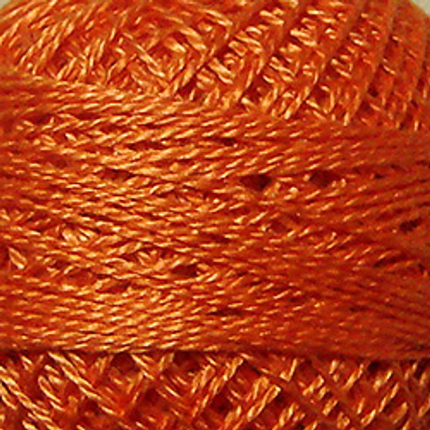 Peach Orange 5VAS72 Pearl Cotton Size 8 Solid Ball Or Skein Valdani