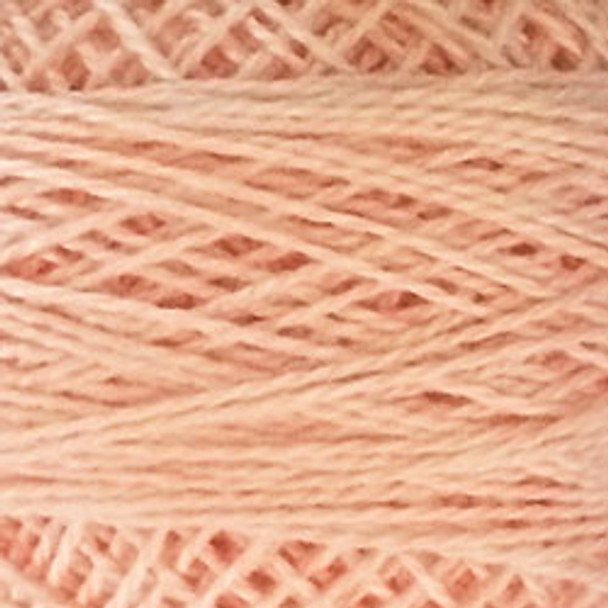 Peach Rose Light 5VAS62 Pearl Cotton Size 8 Solid Ball Or Skein Valdani