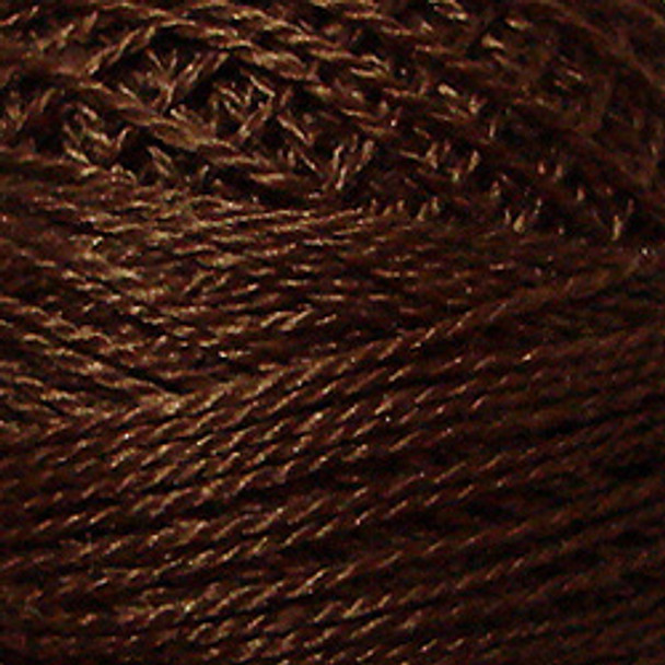 Red Brown Dark 5VAS1645 Pearl Cotton Size 8 Solid Ball Or Skein Valdani